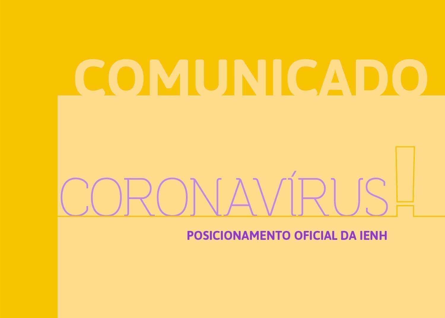 Comunicado – Suspensão das aulas