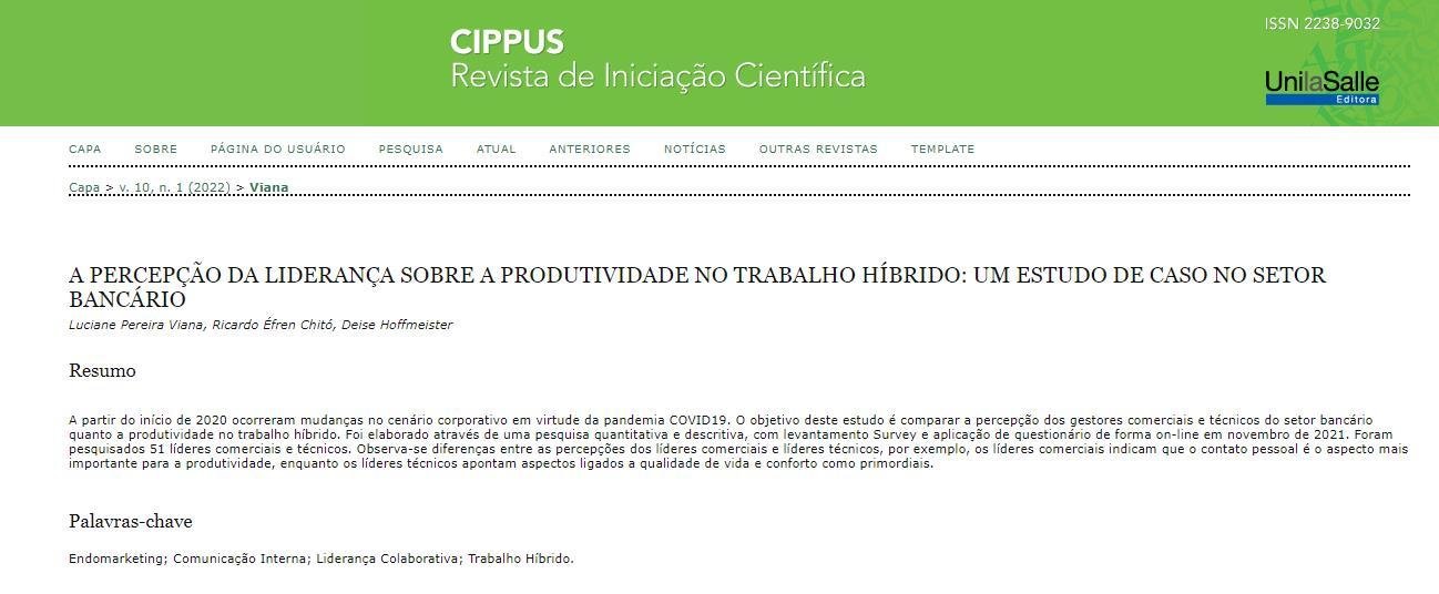 Artigo produzido no MBA em Gestão de Pessoas e Liderança Colaborativa é publicado em revista