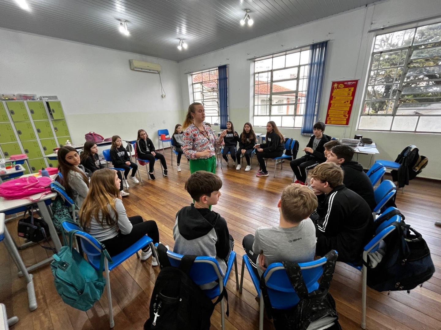Turmas dos 6ºs anos da Unidade Pindorama participam de atividade do Projeto Cultura de Paz