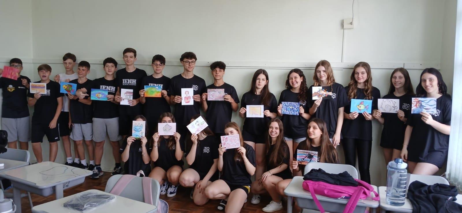 9ºs anos da Unidade Fundação Evangélica participam de atividade de arte contemporânea